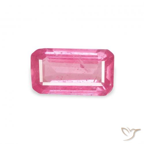 1.19ct 자연스러운 Medium Dark-Pink 루비, 에메랄드 컷, VS-SI