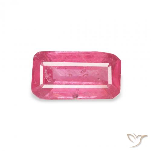 1.64ct 자연스러운 과일 펀치 레드 루비, 에메랄드 컷, VS-SI