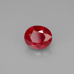 2.08캐럿 천연 핑크 레드 루비, 타원형 컷, 7.7×6.5 mm, SI-I1