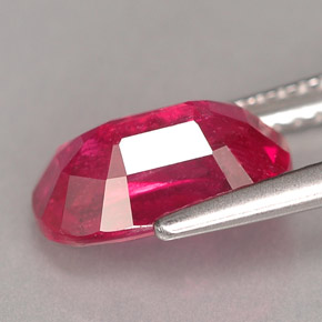 3.18캐럿 천연 핑크 레드 루비, 쿠션 컷, 10×7.2 mm, SI