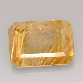 16.29캐럿 천연 무색 골든 루틸 쿼츠, 투명한, 19.6×14 mm, 투명/반투명