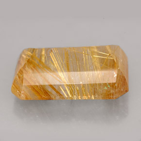16.29캐럿 천연 무색 골든 루틸 쿼츠, 투명한, 19.6×14 mm, 투명/반투명