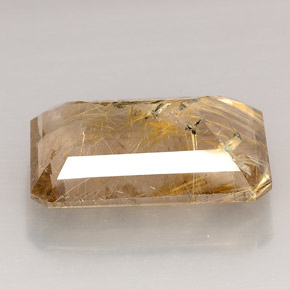 37.66캐럿 천연 무색 골든 루틸 쿼츠, 투명한, 26.4×18.3 mm, 투명/반투명