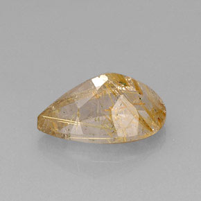 8.96캐럿 천연 무색 골든 루틸 쿼츠, 투명한, 15×11 mm, 투명/반투명