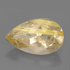 8.60캐럿 천연 무색 골든 루틸 쿼츠, 투명한, 18×11 mm, 투명/반투명