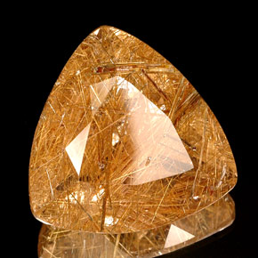 41.54캐럿 천연 무색 골든 루틸 쿼츠, 투명한, 25.4×25.7 mm, 투명/반투명