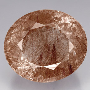 550.71캐럿 천연 골든 브라운 루틸 쿼츠, 투명한, 50.6×44.3 mm, 투명/반투명