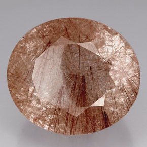 550.71캐럿 천연 골든 브라운 루틸 쿼츠, 투명한, 50.6×44.3 mm, 투명/반투명