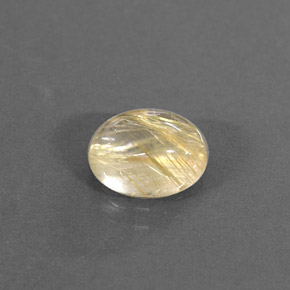 1.53캐럿 천연 무색 골든 루틸 쿼츠, 투명한, 8×6.2 mm, 투명/반투명