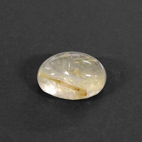 1.44캐럿 천연 무색 골든 루틸 쿼츠, 투명한, 8×6.1 mm, 투명/반투명