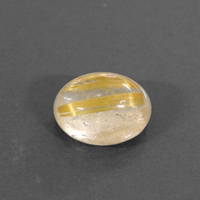 1.66캐럿 천연 무색 골든 루틸 쿼츠, 투명한, 8.1×6.4 mm, 투명/반투명