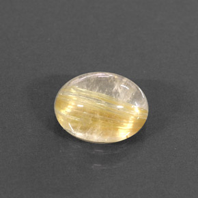 1.55캐럿 천연 무색 골든 루틸 쿼츠, 투명한, 8×6.4 mm, 투명/반투명