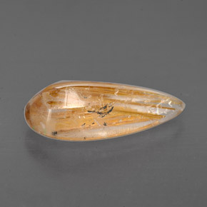 2.76캐럿 천연 무색 루틸 쿼츠, 투명한, 15×7.1 mm, 투명/반투명