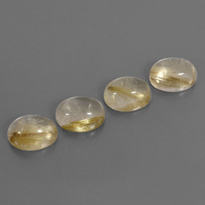 캐럿 천연 무색 골든 루틸 쿼츠 보석, 투명한, 8×6.1 mm, 투명/반투명