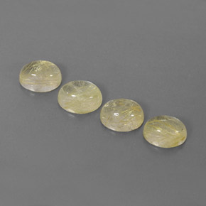캐럿 천연 무색 골든 루틸 쿼츠 보석, 투명한, 8×6.4 mm, 투명/반투명