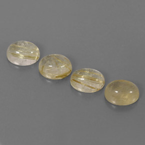 캐럿 천연 무색 골든 루틸 쿼츠 보석, 투명한, 8.1×6 mm, 투명/반투명