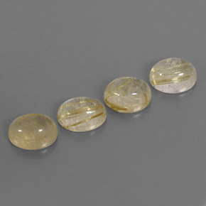 캐럿 천연 무색 골든 루틸 쿼츠 보석, 투명한, 8.1×6 mm, 투명/반투명
