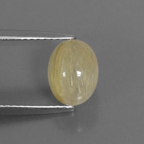 1.82캐럿 천연 무색 골든 루틸 쿼츠, 투명한, 8.5×6.5 mm, 투명/반투명