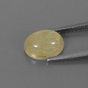 1.82캐럿 천연 무색 골든 루틸 쿼츠, 투명한, 8.5×6.5 mm, 투명/반투명