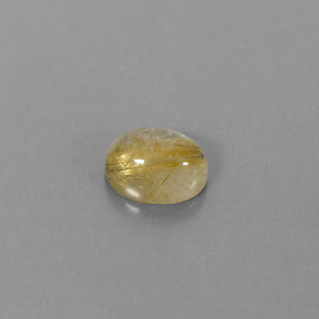 1.73캐럿 천연 무색 골든 루틸 쿼츠, 투명한, 8.1×6.1 mm, 투명/반투명