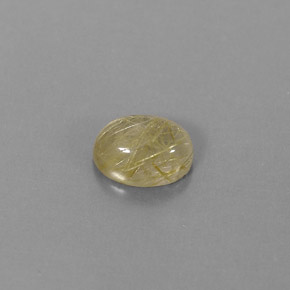 1.82캐럿 천연 무색 골든 루틸 쿼츠, 투명한, 8.6×6.4 mm, 투명/반투명