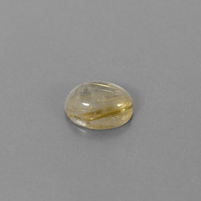 1.61캐럿 천연 무색 골든 루틸 쿼츠, 투명한, 8.5×6.3 mm, 투명/반투명