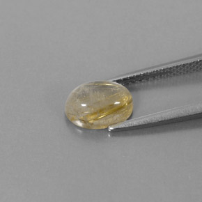 1.61캐럿 천연 무색 골든 루틸 쿼츠, 투명한, 8.5×6.3 mm, 투명/반투명