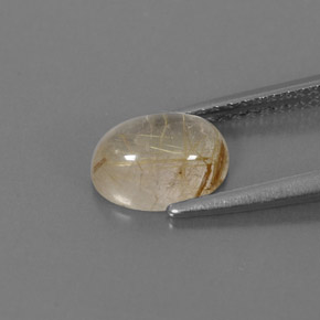 1.47캐럿 천연 무색 골든 루틸 쿼츠, 투명한, 8.2×6 mm, 투명/반투명