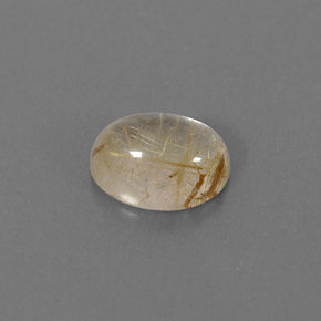 1.47캐럿 천연 무색 골든 루틸 쿼츠, 투명한, 8.2×6 mm, 투명/반투명