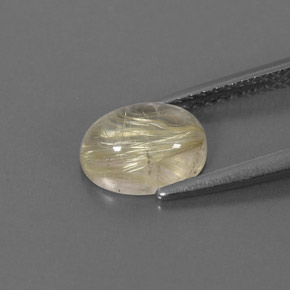1.60캐럿 천연 무색 골든 루틸 쿼츠, 투명한, 8.3×6.2 mm, 투명/반투명