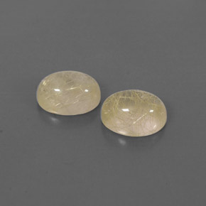 캐럿 천연 무색 골든 루틸 쿼츠 보석, 투명한, 8.2×6.2 mm, 투명/반투명