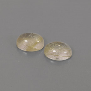 캐럿 천연 무색 골든 루틸 쿼츠 보석, 투명한, 8.2×6 mm, 투명/반투명