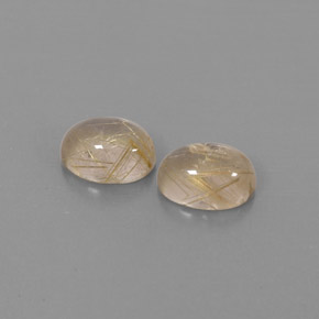 캐럿 천연 무색 골든 루틸 쿼츠 보석, 투명한, 7.9×6.1 mm, 투명/반투명