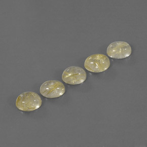 캐럿 천연 무색 골든 루틸 쿼츠 보석, 투명한, 8.5×6.4 mm, 투명/반투명
