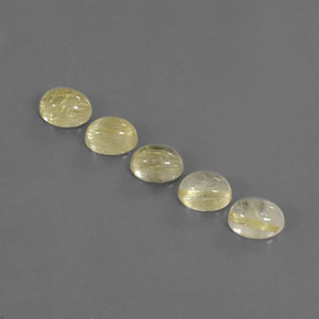 캐럿 천연 무색 골든 루틸 쿼츠 보석, 투명한, 8×6.3 mm, 투명/반투명