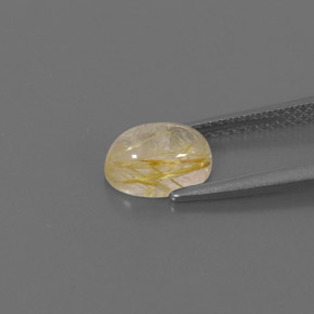 1.42캐럿 천연 무색 골든 루틸 쿼츠, 투명한, 8.1×6 mm, 투명/반투명