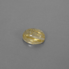 1.67캐럿 천연 무색 골든 루틸 쿼츠, 투명한, 8.4×6.2 mm, 투명/반투명