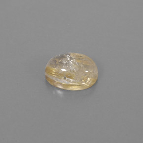 1.63캐럿 천연 무색 골든 루틸 쿼츠, 투명한, 8.4×6.3 mm, 투명/반투명