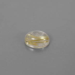 1.69캐럿 천연 무색 골든 루틸 쿼츠, 투명한, 8.5×6.4 mm, 투명/반투명