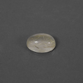 1.35캐럿 천연 무색 골든 루틸 쿼츠, 투명한, 8.2×6 mm, 투명/반투명