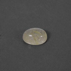 1.46캐럿 천연 무색 골든 루틸 쿼츠, 투명한, 8.1×6 mm, 투명/반투명