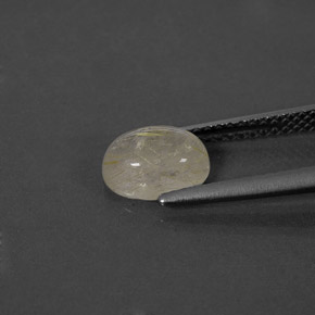 1.46캐럿 천연 무색 골든 루틸 쿼츠, 투명한, 8.1×6 mm, 투명/반투명