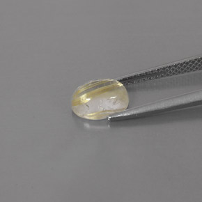 1.54캐럿 천연 무색 골든 루틸 쿼츠, 투명한, 8.1×6 mm, 투명/반투명