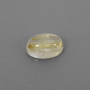 1.54캐럿 천연 무색 골든 루틸 쿼츠, 투명한, 8.4×6.2 mm, 투명/반투명
