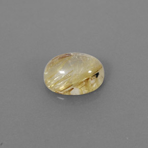 1.65캐럿 천연 무색 골든 루틸 쿼츠, 투명한, 8.3×6.3 mm, 투명/반투명