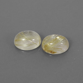 캐럿 천연 무색 골든 루틸 쿼츠 보석, 투명한, 7.8×6 mm, 투명/반투명