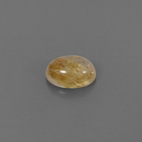 1.48캐럿 천연 무색 골든 루틸 쿼츠, 투명한, 8.3×6.2 mm, 투명/반투명