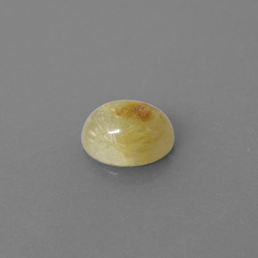1.46캐럿 천연 무색 골든 루틸 쿼츠, 투명한, 7.8×6.2 mm, 투명/반투명