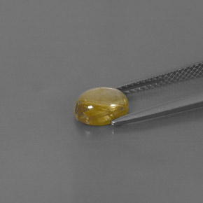 1.44캐럿 천연 무색 골든 루틸 쿼츠, 투명한, 7.9×6 mm, 투명/반투명