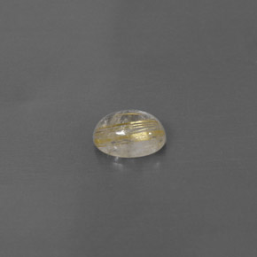 1.33캐럿 천연 무색 골든 루틸 쿼츠, 투명한, 8×6 mm, 투명/반투명